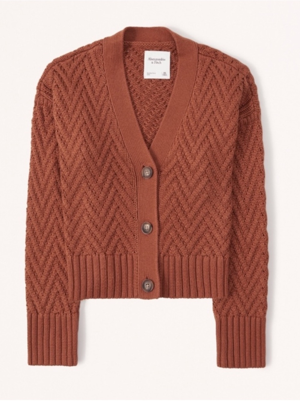 Abercrombie & Fitch Herringbone Stitch Cardigan Size XL NWT